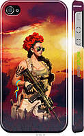 Пластиковый чехол Endorphone iPhone 4 Украинка с оружием Multicolor (5316c-15-26985) PS, код: 7748066