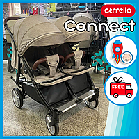 Детская прогулочная коляска для двойни Carrello Connect (CRL-5502) в льне Каррелло Коннект Cotton Beige