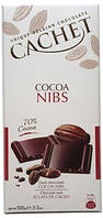 Бельгійський шоколад Cachet 70% "Молоті Зерна Какао" 100 г