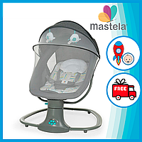 Детский укачивающий центр шезлонг качели Mastela 8105 с музыкой, таймером, на радиоуправлении, Bluetooth, USB