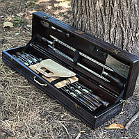 Подарочный набор шампуров ТИГР Gorillas BBQ в деревянной коробке PRO_3840