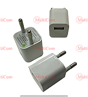 04-02-047. Зарядний пристрій USB 1A, біле, кубик