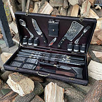 Подарочный набор шампуров НОСОРОГ Gorillas BBQ в деревянной коробке PRO_9450