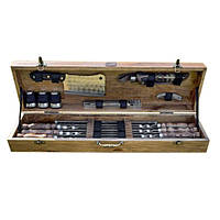 Подарочный набор шампуров ЛОСЬ Gorillas BBQ в деревянной коробке PRO_4240