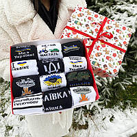 Новогодний подарочный Бокс женских патриотических носков на 12 пар 36-41 г PRO_660