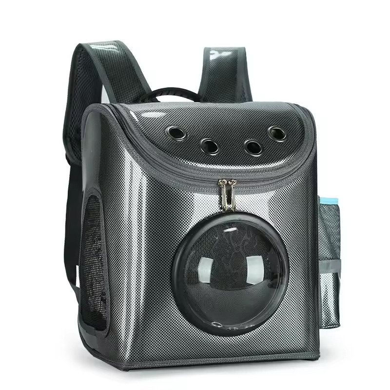 Рюкзак для перенесення тварин CosmoPet CP-20 для котів та собак Black Carbon