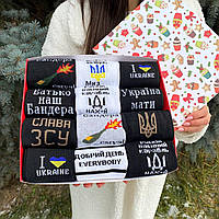 Новогодний подарочный Бокс Мужских патриотических носков на 12 пар 40-45 г PRO_660
