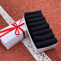 Мужские носки , Набор мужских коротких носков 41-45 г. 8 пар в коробке с летней лентой черный PRO_315