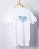 Необычный оригинальный подарок футболка женская с принтом "Люблю Себя" белая PRO_330