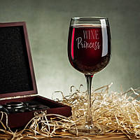 Бокал для вина "Wine princess", англійська, Крафтова коробка PRO_390