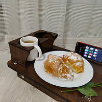 Деревяный столик поднос для завтрака Стол для завтраков в кровать Подставка под ноутбука