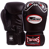 Рукавиці боксерські шкіряні TWINS FBGVL3-25 розмір 16 унції колір чорний js