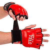 Перчатки для смешанных единоборств MMA кожаные VELO ULI-4035 размер XL цвет красный js