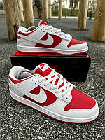 Кросівки чоловічі Nike SB Dunk (white & red) PRO_950