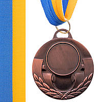 Заготівка медалі зі стрічкою Zelart AIM C-4846 колір бронзовий mn