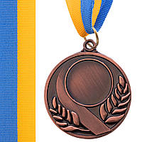 Заготовка медали с лентой Zelart SKILL C-4845 цвет бронзовый mn