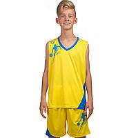 Форма баскетбольная детская LIDONG Pace LD-8081T размер M цвет желтый-голубой mn