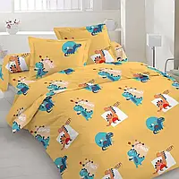 Комплект постельного белья в детской кроватке "Желтые динозаврики" PRO_360