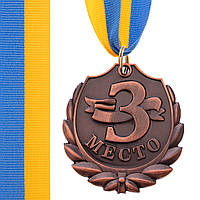 Медаль спортивная с лентой Zelart BEST C-4843 цвет бронзовый mn