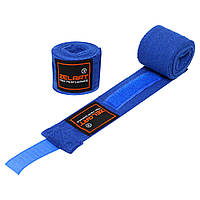 Бинти боксерські бавовна Zelart BO-3619-3 колір синій mn