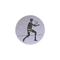 Жетон-наклейка 25мм Zelart Большой теннис 25-0079 цвет серебряный js