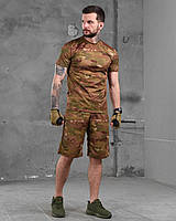 Летний тактический костюм мультикам с шортами, мужская военная форма Coolma камуфляжная