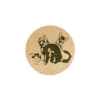 Жетон-наклейка 25мм Zelart Кошки 25-0061 цвет золотой js