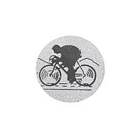 Жетон-наклейка 25мм Zelart Велогонки 25-0036 цвет серебряный mn