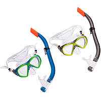 Набір для плавання маска з трубкою Zelart M258-SN93-PVC колір різні кольори js