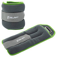 Утяжелители-манжеты для рук и ног Zelart FI-5733-3 цвет серый-салатовый js
