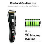 Машинка для стриження волосся тример VGR акумуляторна портативна G-040, фото 8