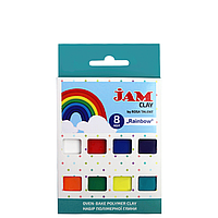 Полимерная глина JAM CLAY в наборе, 8 цветов по 20 г., Rainbow (5059006)