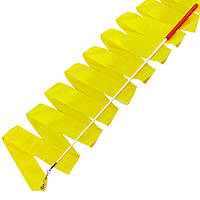 Лента для художественной гимнастики с палочкой Lingo C-3248 цвет желтый mn