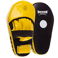 Лапа Прямая удлиненная для бокса и единоборств BOXER 2007-01 цвет черный-желтый mn