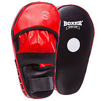Лапа Прямая удлиненная для бокса и единоборств BOXER 2007-01 цвет черный-красный mn