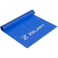 Лента эластичная для фитнеса и йоги Zelart FI-6306-1_2 цвет голубой js