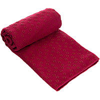 Коврик полотенце для йоги Zelart FI-4938 цвет бордовый mn