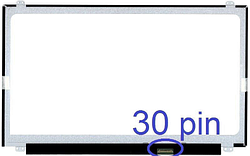 Меняем матрицу ноутбука 15,6" сами (№3). Совместимость матриц LED 1366x768 с правым нижним разъемом 30-pin на доп. панели, "ушки" сверху и снизу