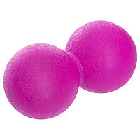 Мяч кинезиологический двойной Duoball Zelart FI-6909 цвет розовый mn