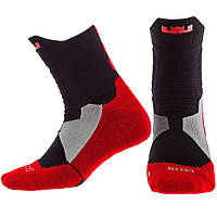 Носки спортивные Zelart ALL STAR JCB3302 цвет черный-красный mn