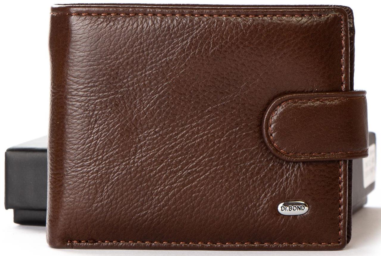 Мужской кожаный кошелек dr Bond коричневый, фото 1