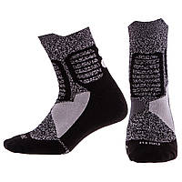 Носки спортивные Zelart DML7501 цвет серый-черный mn
