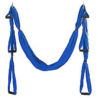 Гамак для йоги Zelart Antigravity Yoga FI-5323 цвет синий mn