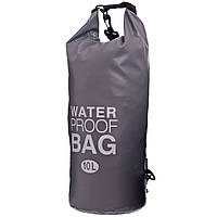 Водонепроницаемый гермомешок Zelart Waterproof Bag TY-6878-10 цвет серый mn