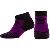 Носки спортивные укороченные Zelart DML7001 цвет фиолетовый mn