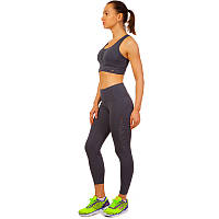 Костюм спортивный женский для фитнеса и тренировок лосины и топ V&X SP120-CK7000 размер L цвет темно-серый js