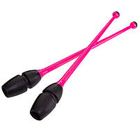Булавы для художественной гимнастики Zelart C-0963 цвет розовый-черный js