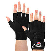Перчатки для фитнеса и тяжелой атлетики SCHIEK Zelart BC-4928 размер L цвет черный js