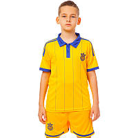 Форма футбольная детская с символикой сборной УКРАИНА Zelart CO-3900-UKR-14 размер l-28, рост 145-155 цвет js