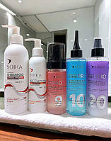 Набор для жирных волос Soika з АНА 5в1 (шампунь, кондиционер, пилинг, зеркальная вода, термозащита)